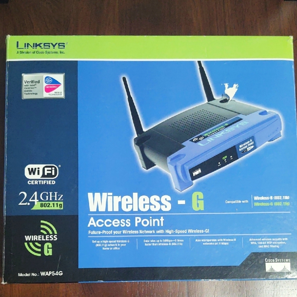 Linksys Wireless G Access Point WAP54G 2.4GHz 802.11g